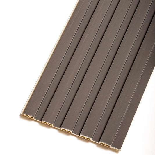 Smooth Charcoal Thin Fluted Panel (9' x 6")