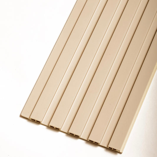 Smooth Beige Thin Fluted Panel (9' x 6")