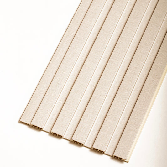 Textured Off White Thin Fluted Panel (9' x 6")