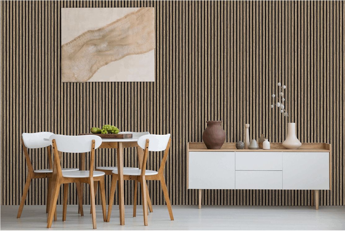 Walnut Slat Panel (9' x 2')